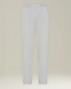 Pantalone Carrot In Blend Di Cotone E Cashmere