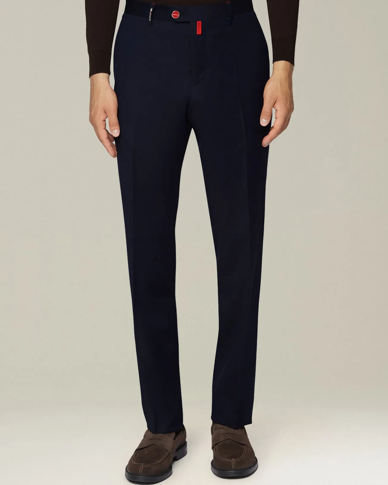 Pantalone Chino uomo blu navy 100% Lana