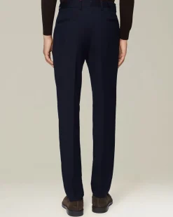 Pantalone Chino uomo blu navy 100% Lana