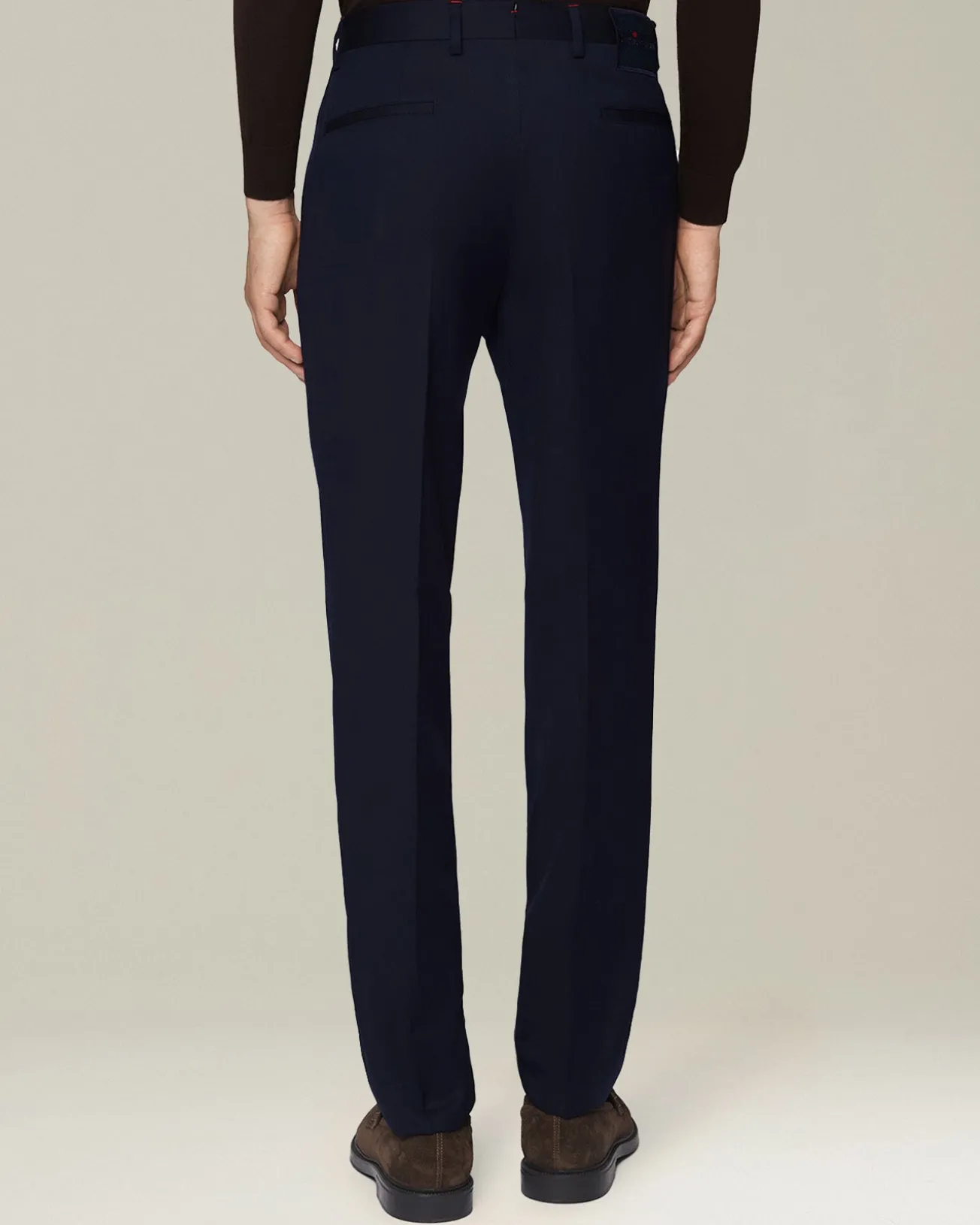 Pantalone Chino uomo blu navy 100% Lana