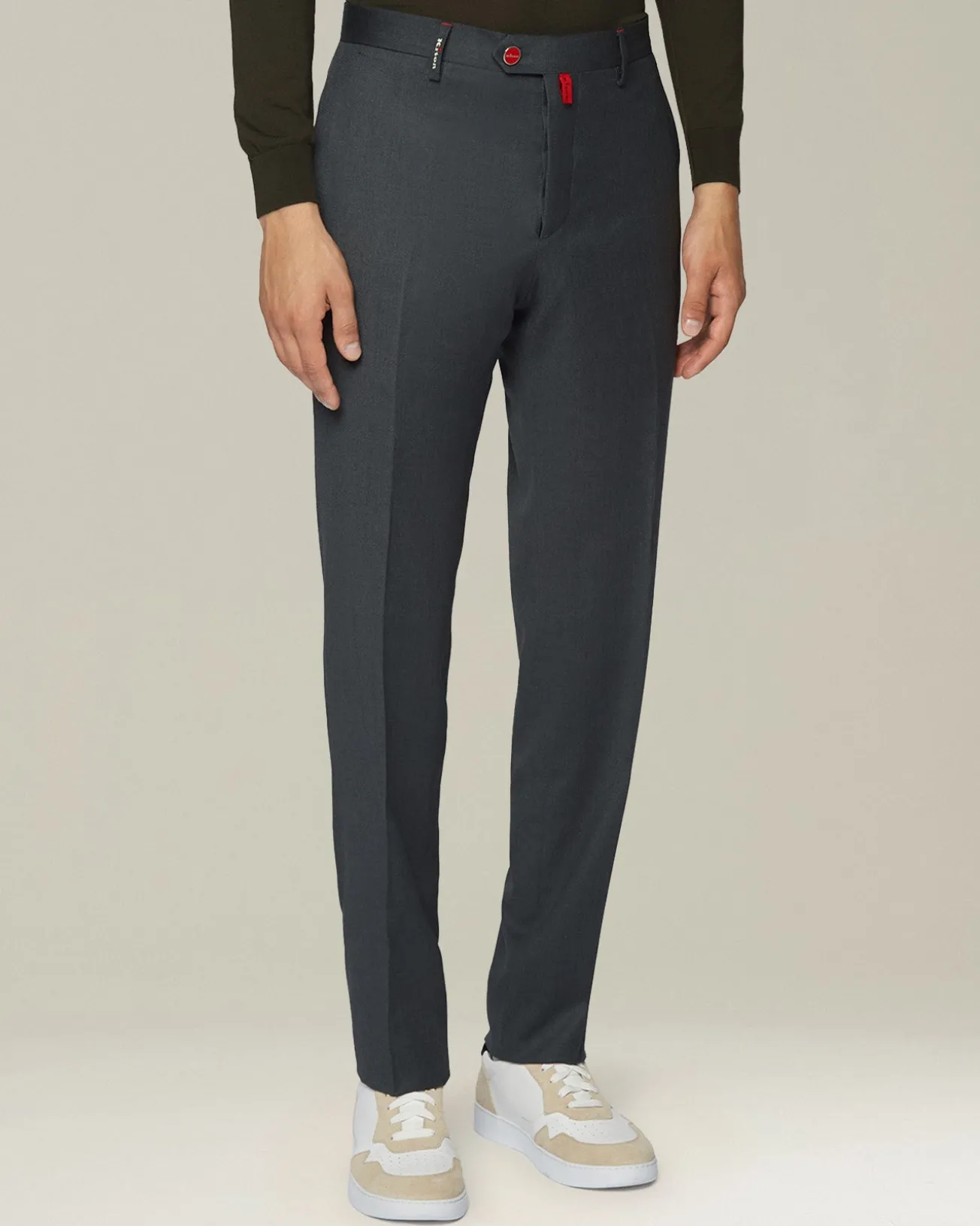Pantalone Chino uomo Grigio scuro 100% Lana