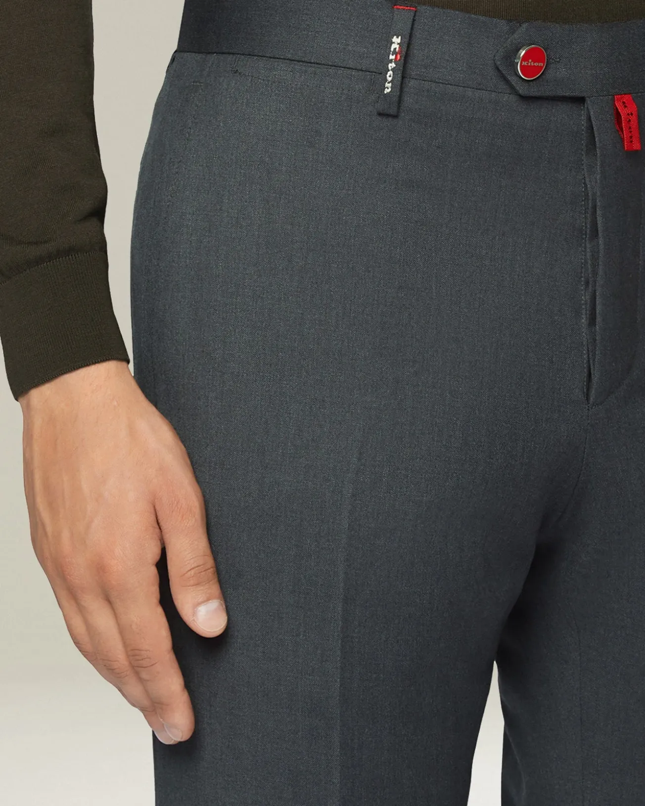 Pantalone Chino uomo Grigio scuro 100% Lana