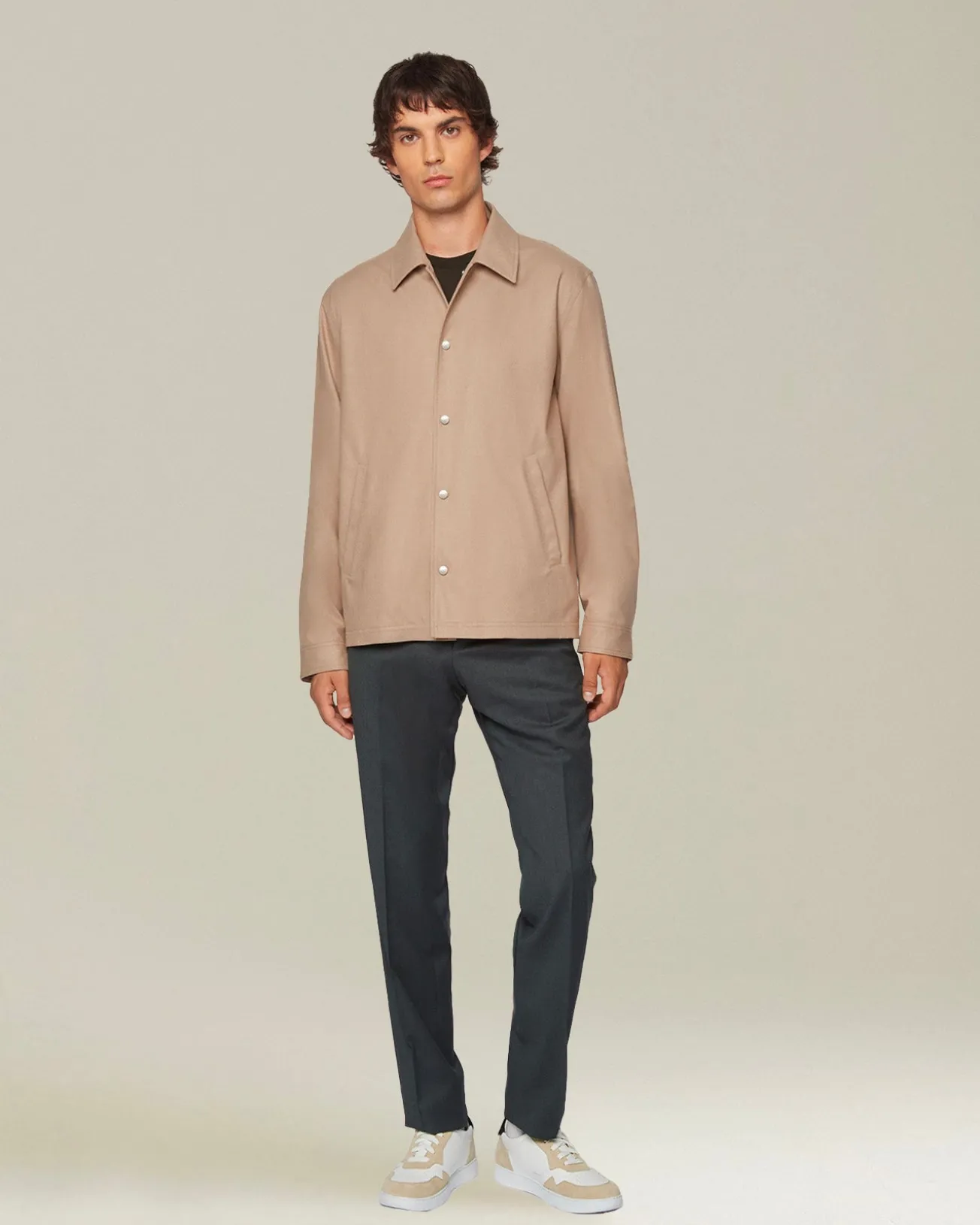 Pantalone Chino uomo Grigio scuro 100% Lana