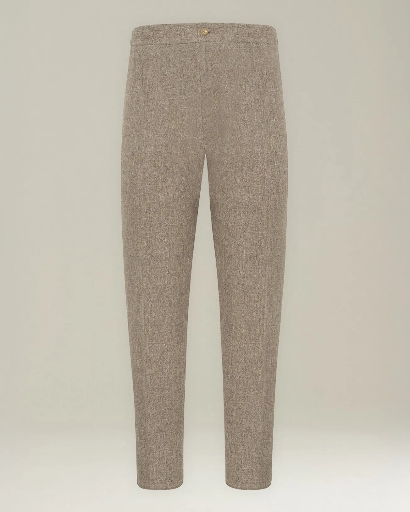Pantalone Comfort in lino con tasche a filo