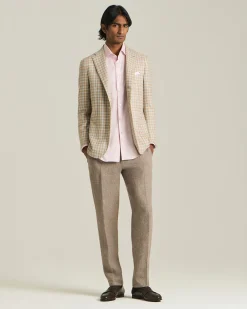 Pantalone Comfort in lino con tasche a filo
