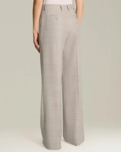 Pantalone donna a palazzo Principe di Galles in Cashmere blend