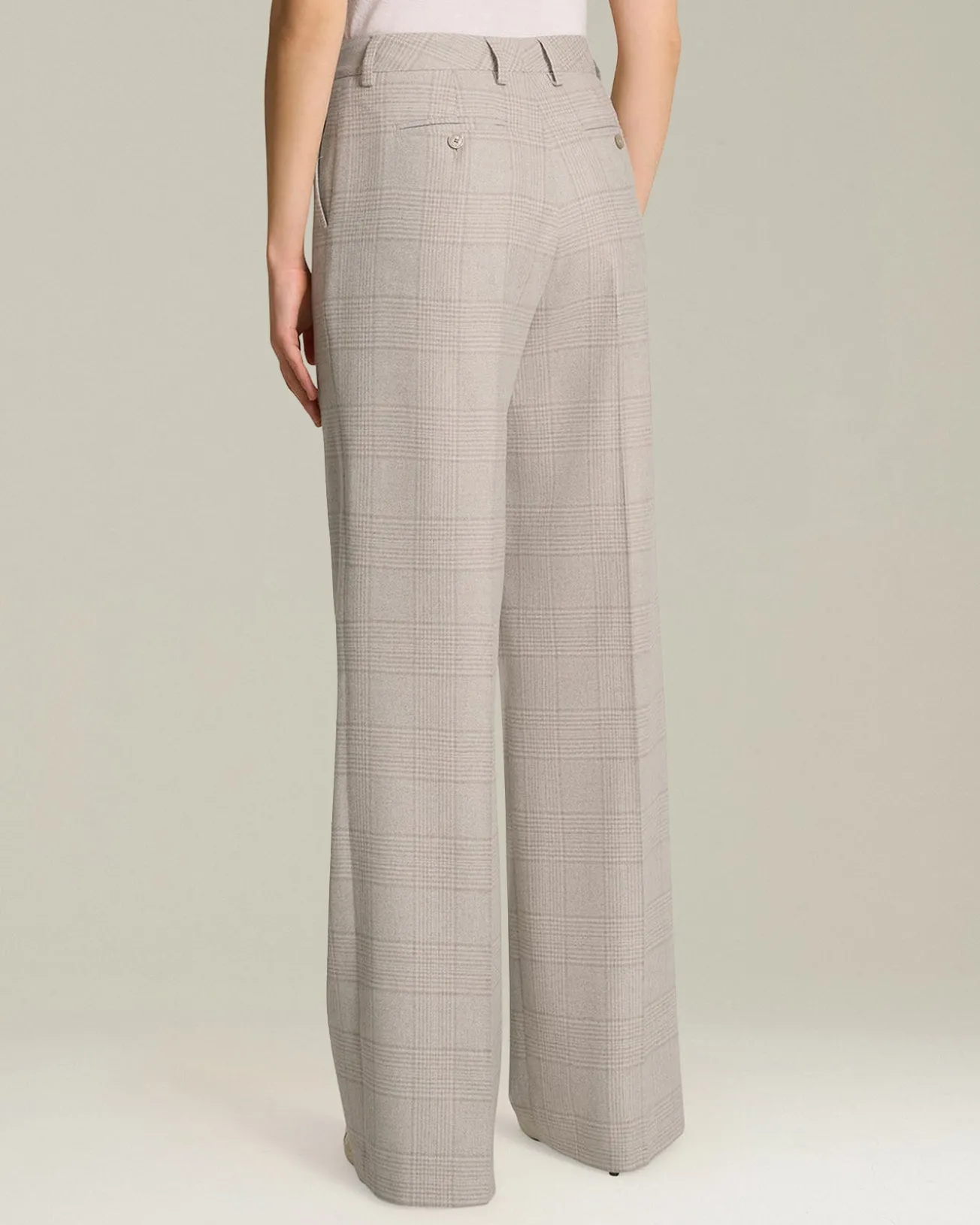 Pantalone donna a palazzo Principe di Galles in Cashmere blend