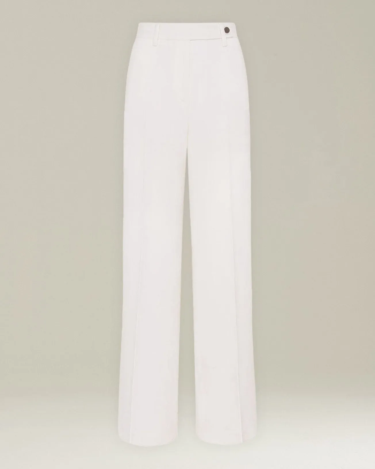 Pantalone donna dritto bianco 100% Lana