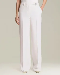 Pantalone donna dritto bianco 100% Lana