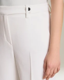 Pantalone donna dritto bianco 100% Lana