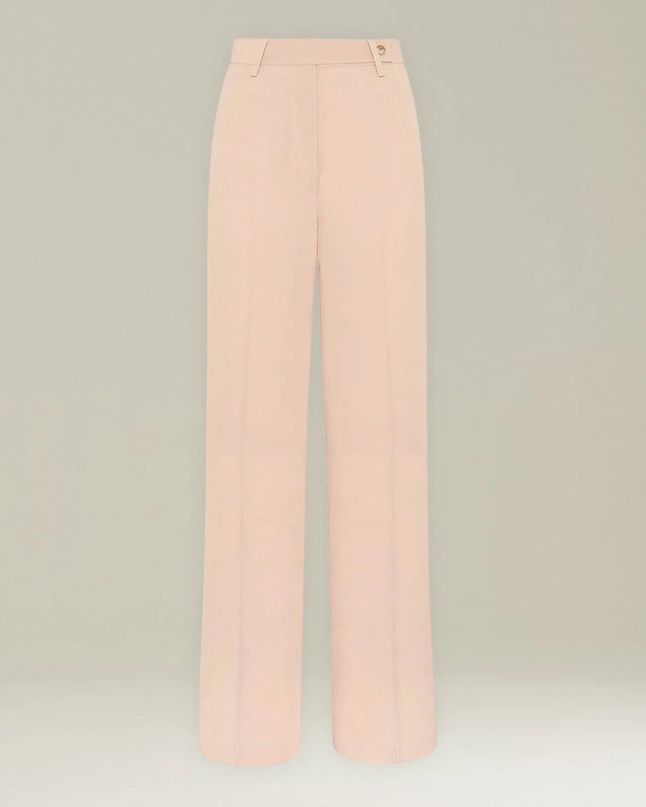 Pantalone elegante donna a palazzo rosa chiaro