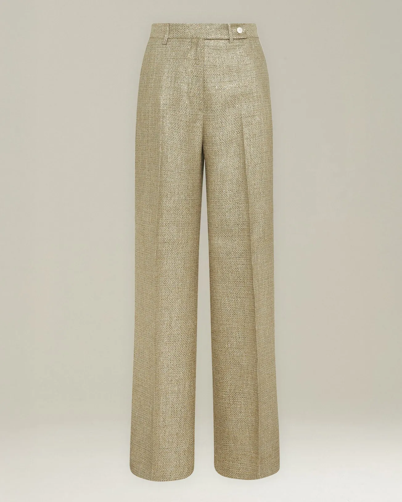 Pantalone In Viscosa Effetto Lamé