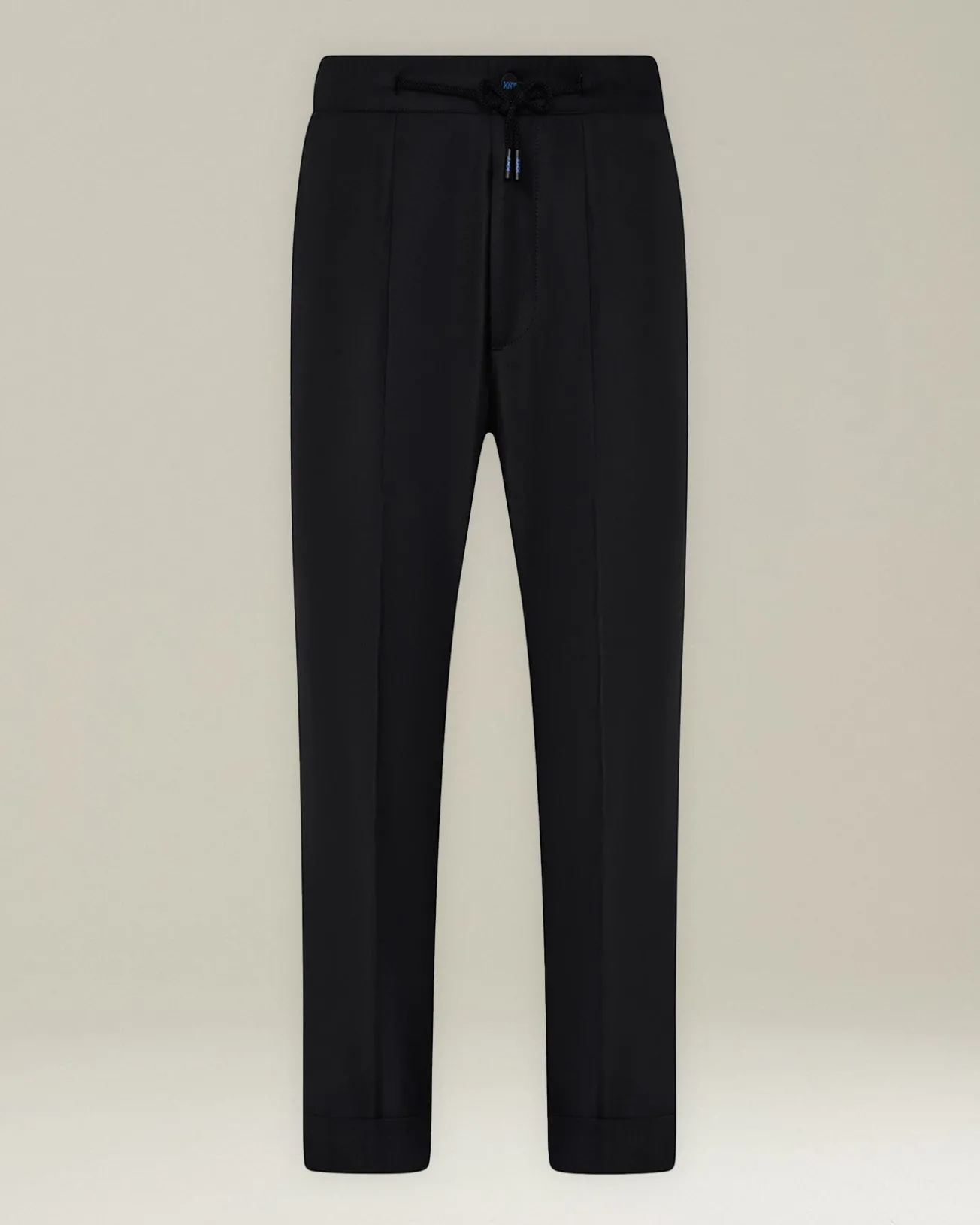 Pantalone joggers uomo nero in Fresco Lana 100%