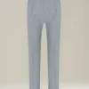Pantalone Timeless in lino con pieghe frontali