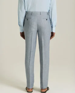 Pantalone Timeless in lino con pieghe frontali