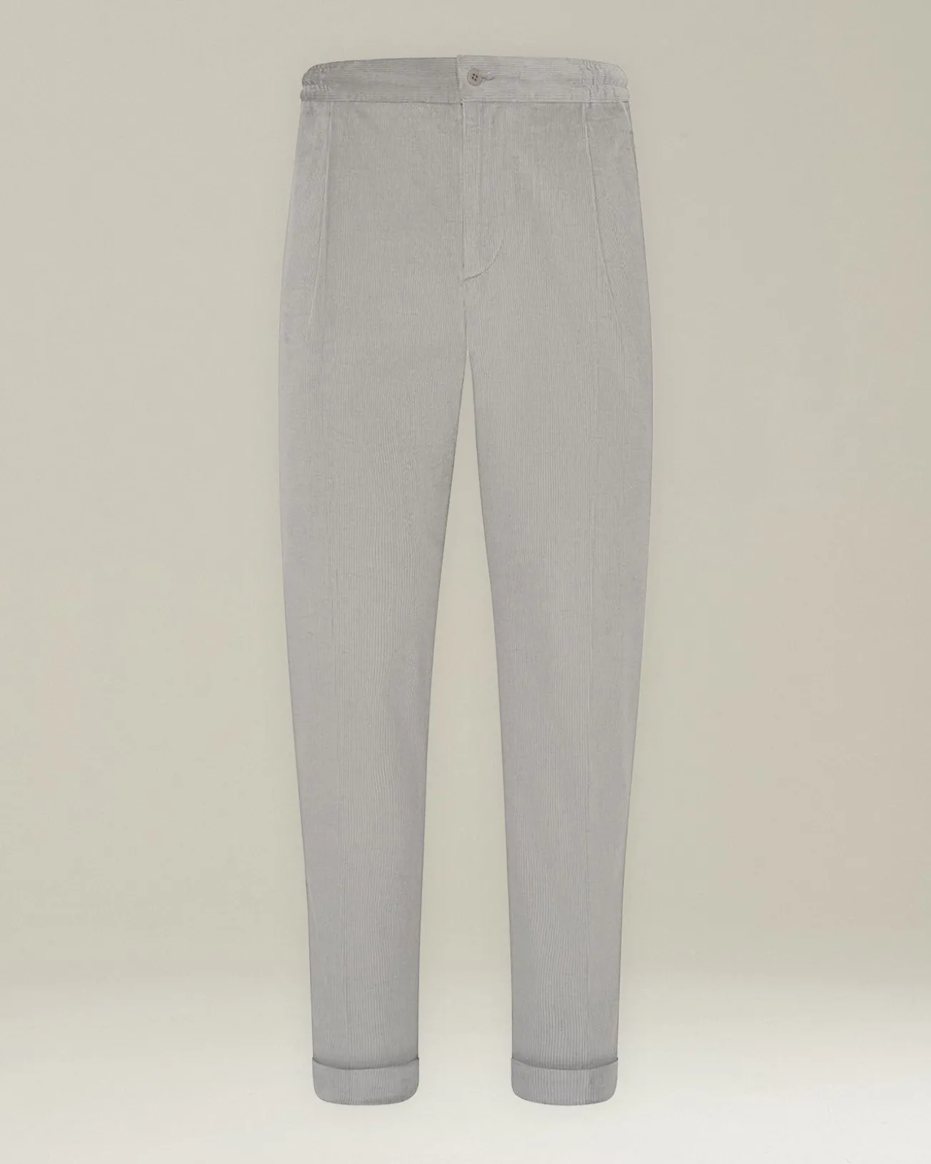 Pantalone uomo a coste con elastico blend cotone e lana