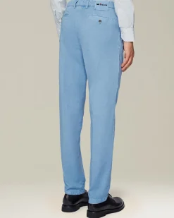 Pantalone uomo classico celeste chiaro
