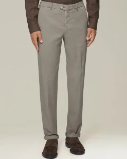 Pantalone uomo classico grigio sabbia