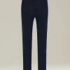 Pantalone uomo con elastico in cotone blend blu navy