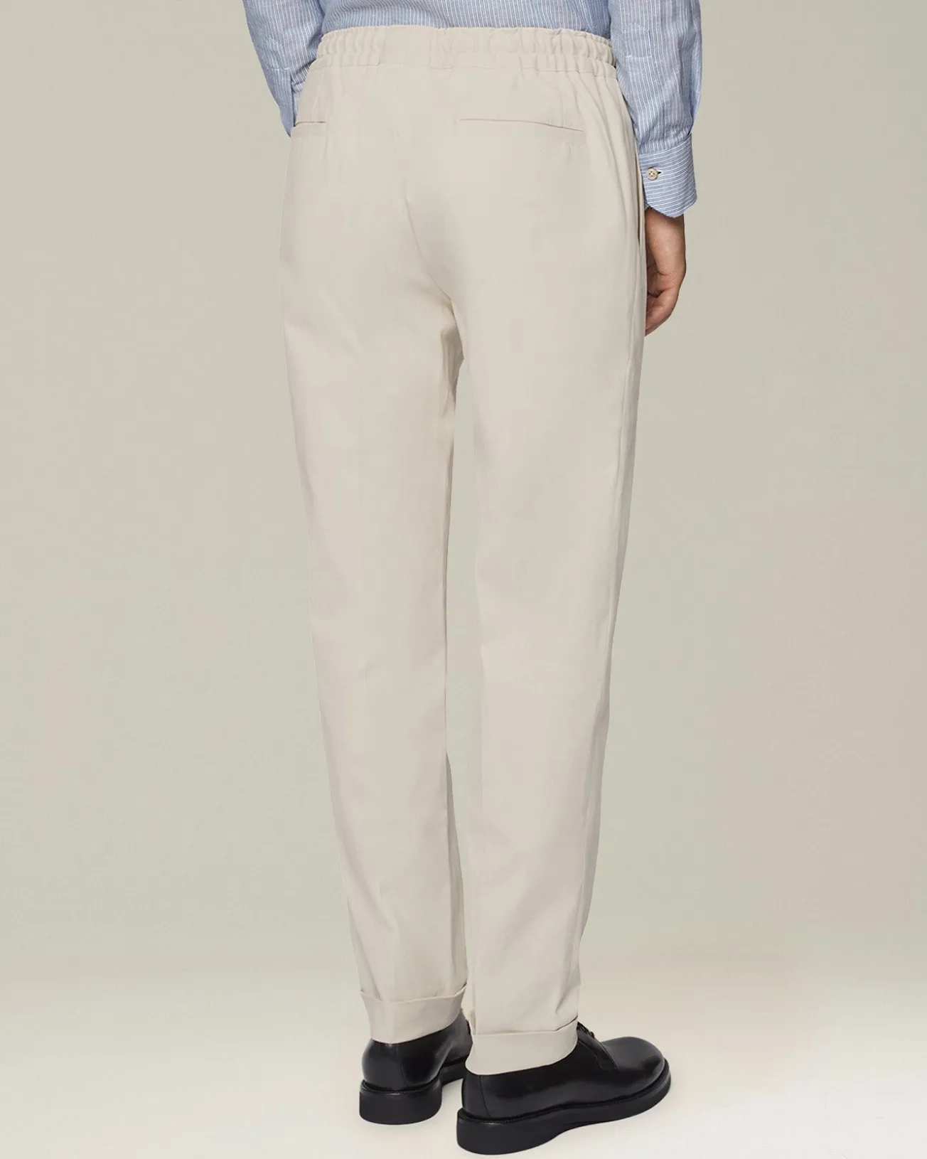 Pantalone uomo con elastico in cotone blend