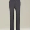 Pantalone uomo startoriale 100% Lana vergine grigio scuro
