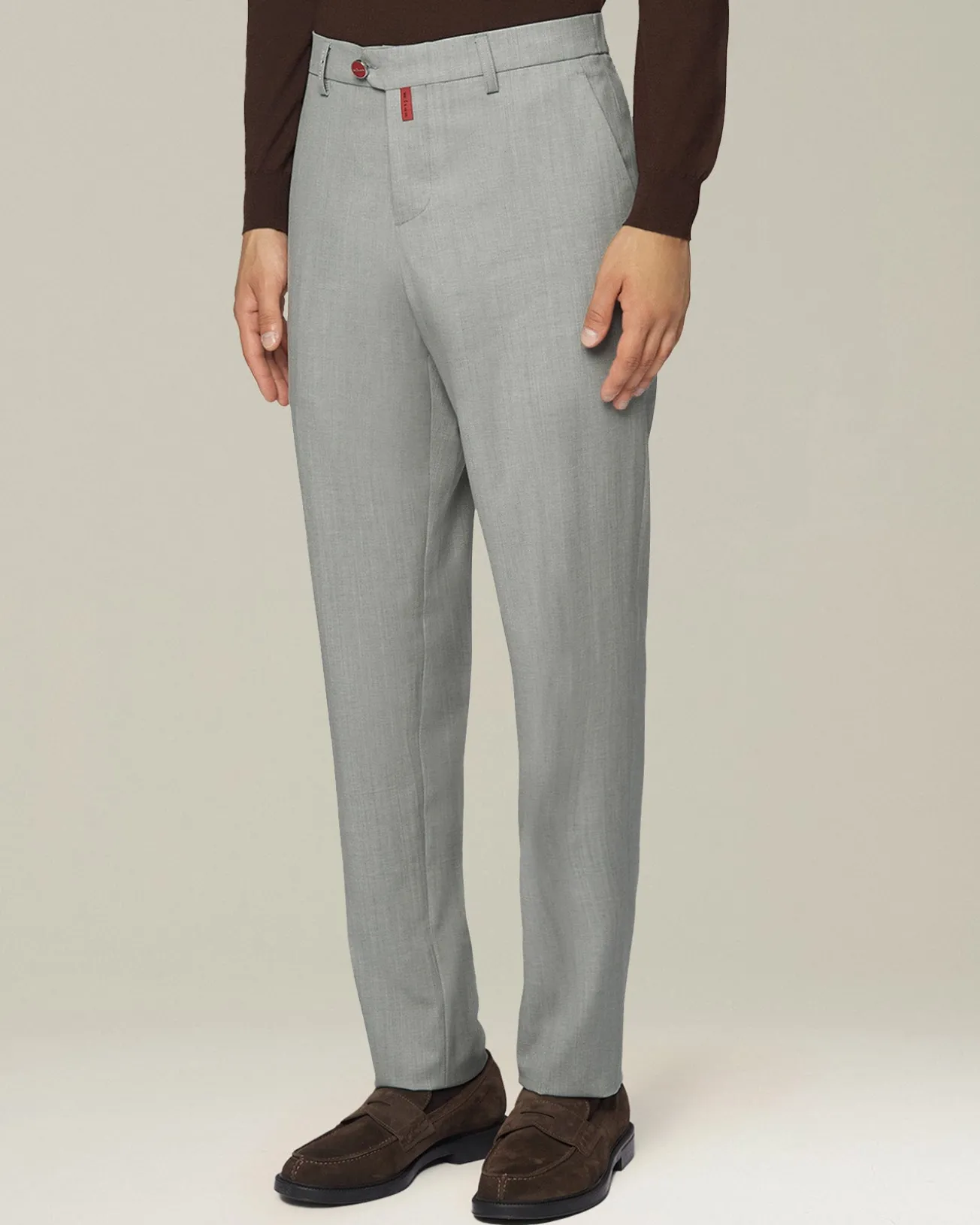Pantalone uomo startoriale 100% Lana vergine grigio