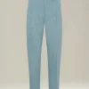 PANTALONI COMFORT IN MISTO LINO