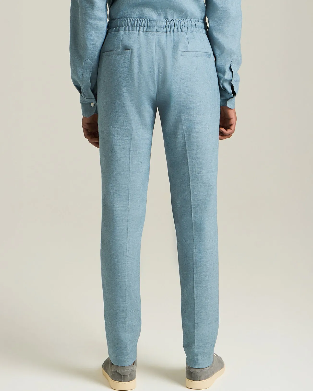 PANTALONI COMFORT IN MISTO LINO