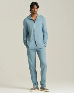 PANTALONI COMFORT IN MISTO LINO