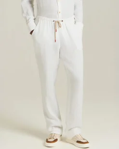 PANTALONI COMFORT-FIT IN LINO