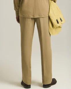 PANTALONI COMFORT-FIT IN LINO
