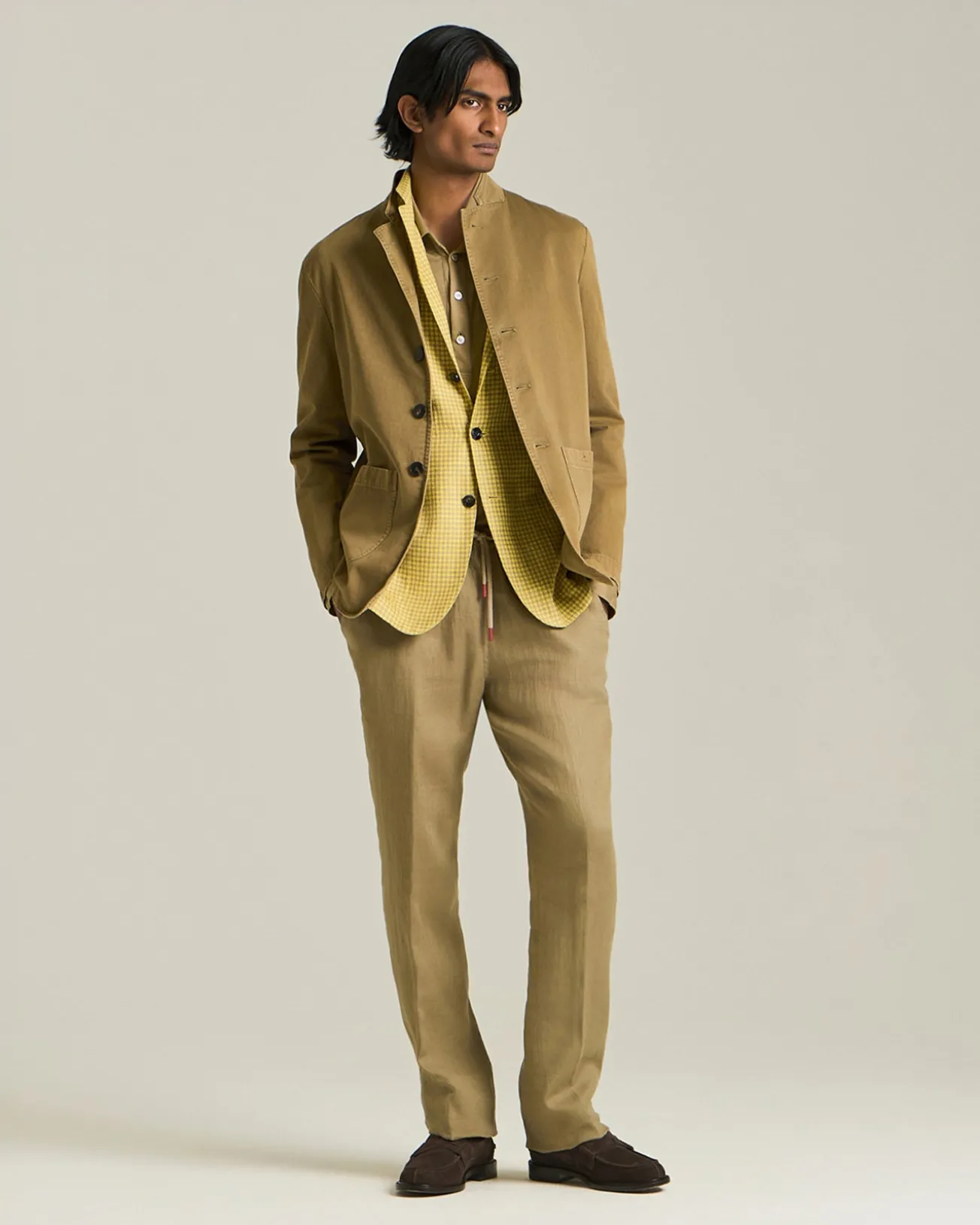 PANTALONI COMFORT-FIT IN LINO