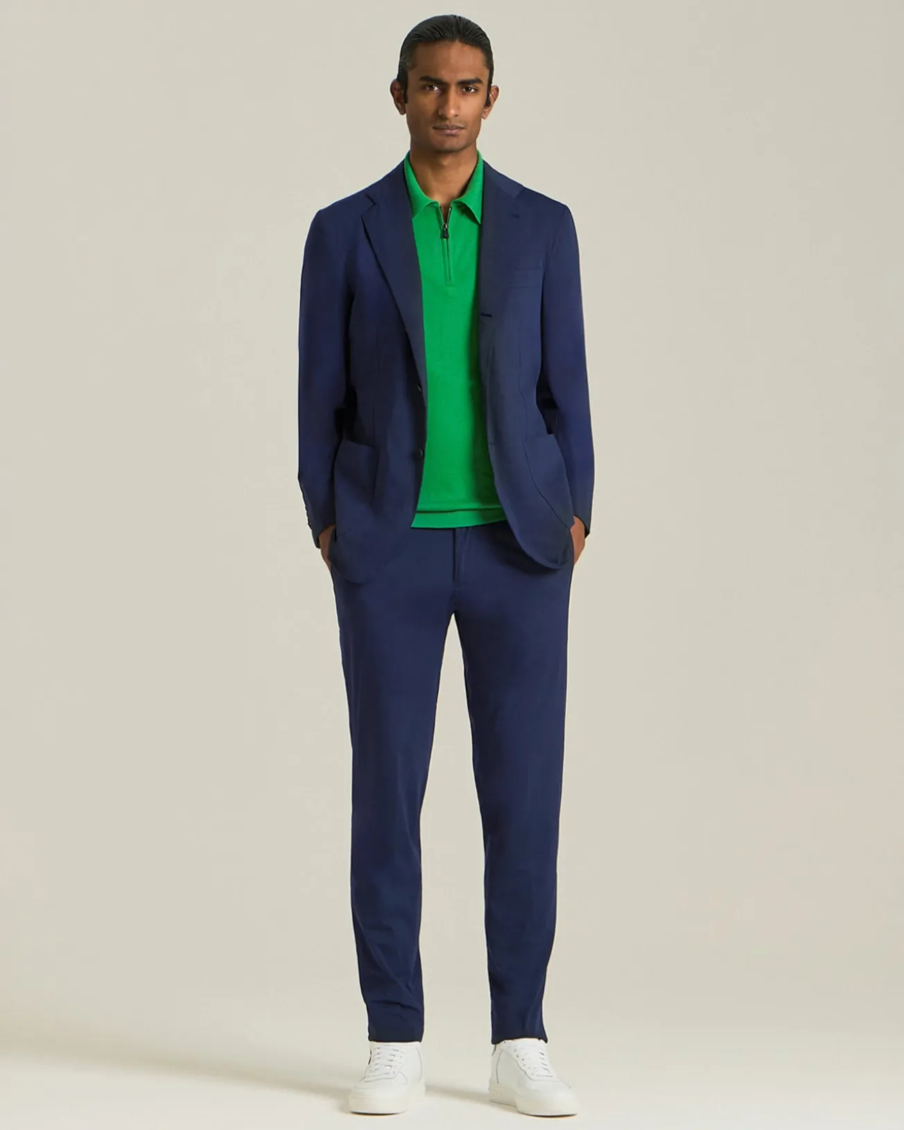 POLO KNT DELUXE IN LANA E SETA CON ZIP