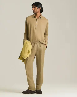 Polo Sartorial in misto cotone con dettaglio bottoni