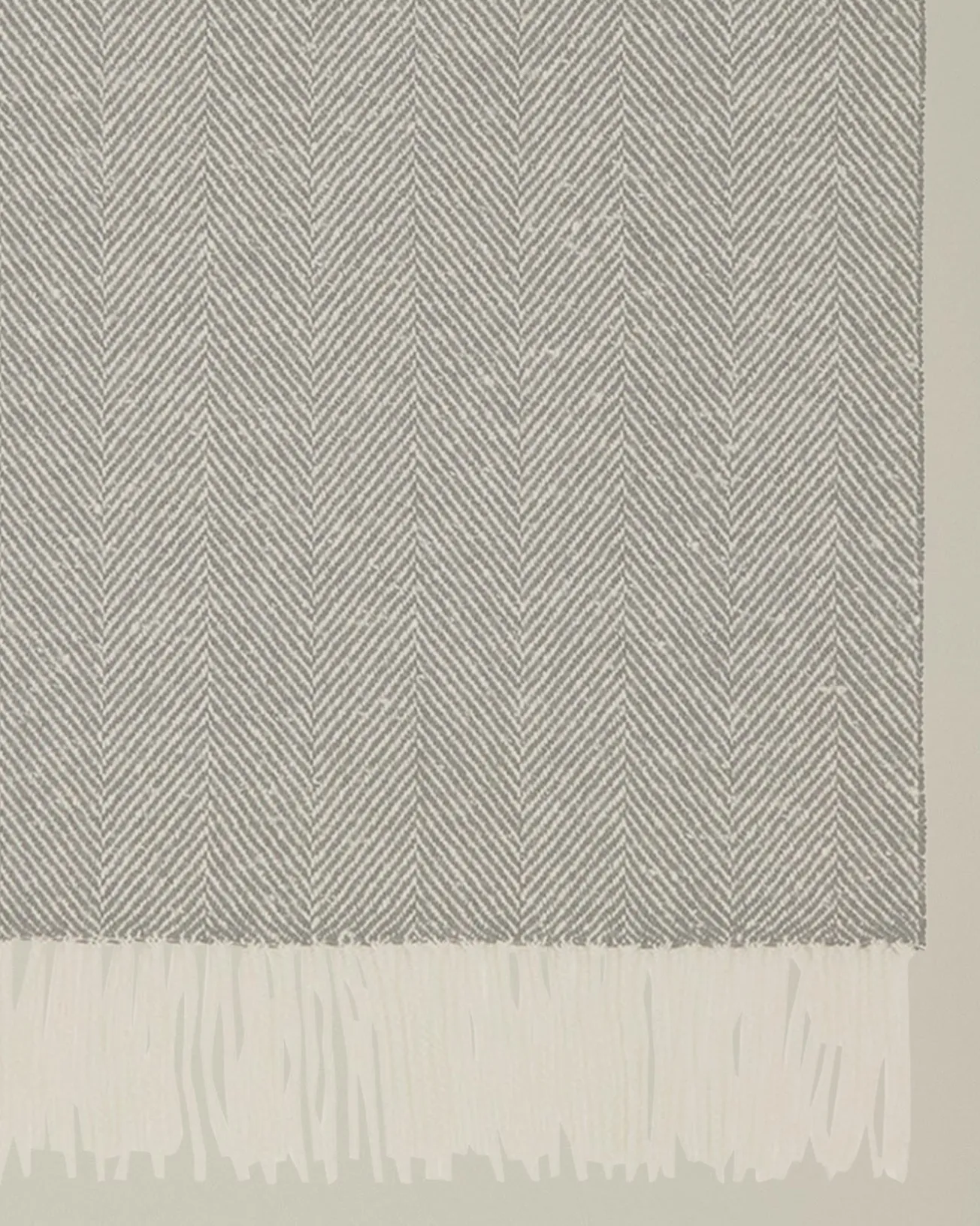Sciarpa Spigata grigia 100% Cashmere Pregiato